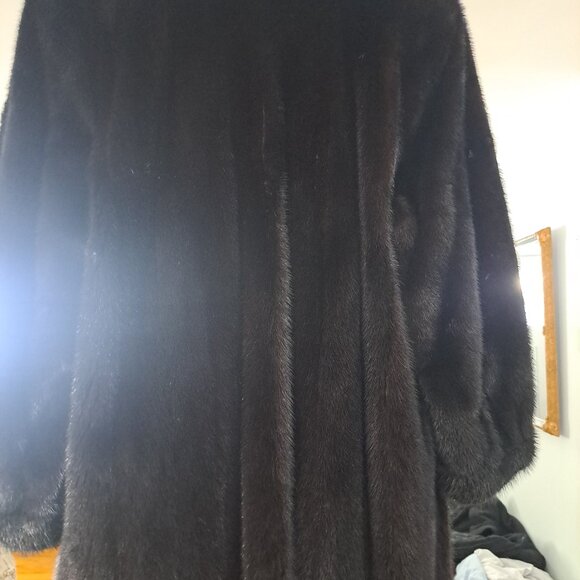 MINK COAT GENUINE FULL LENGTH 48IN SIZE 10 EXCELLENT CONDITION  48long 24in slee - Picture 11 of 16